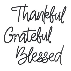 Metal Wall Art Decor,thankful Grateful Blessed Wall Deco (style 1)😃